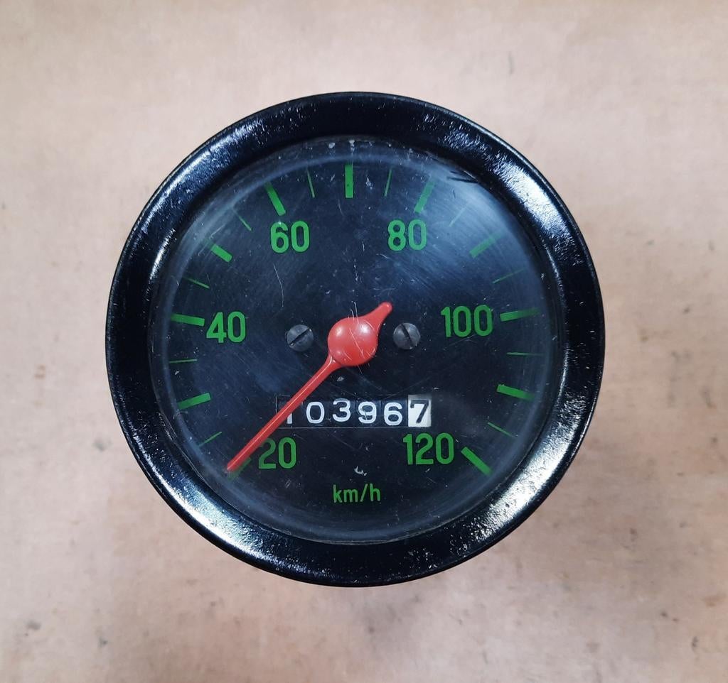 Km-teller groene cijfers t/m 120 Herenbromfiets, Fietsen en Brommers, Ophalen of Verzenden, Gebruikt, Overige typen