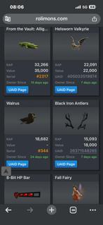 Roblox limiteds, 1 speler, Ophalen of Verzenden, Zo goed als nieuw, Vanaf 3 jaar