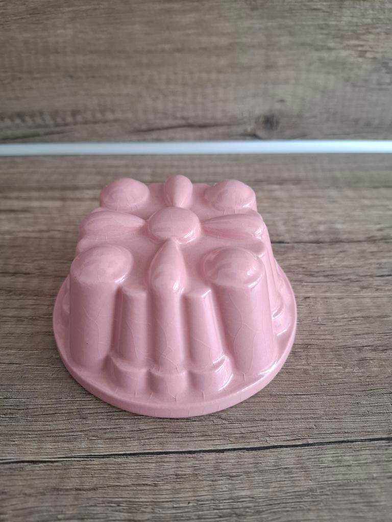 Roze puddingvorm zónder onderbord Petrus Regout Maastricht, Ophalen of Verzenden