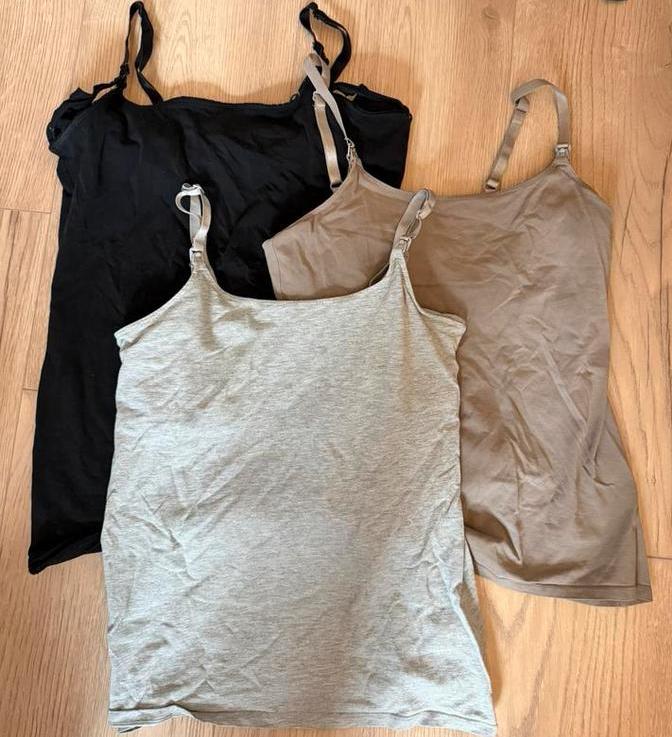 4 Borstvoedings en zwangerschapshemdjes H&M maat M, Ophalen of Verzenden, Gedragen, Zwart, Lingerie of Zwemkleding
