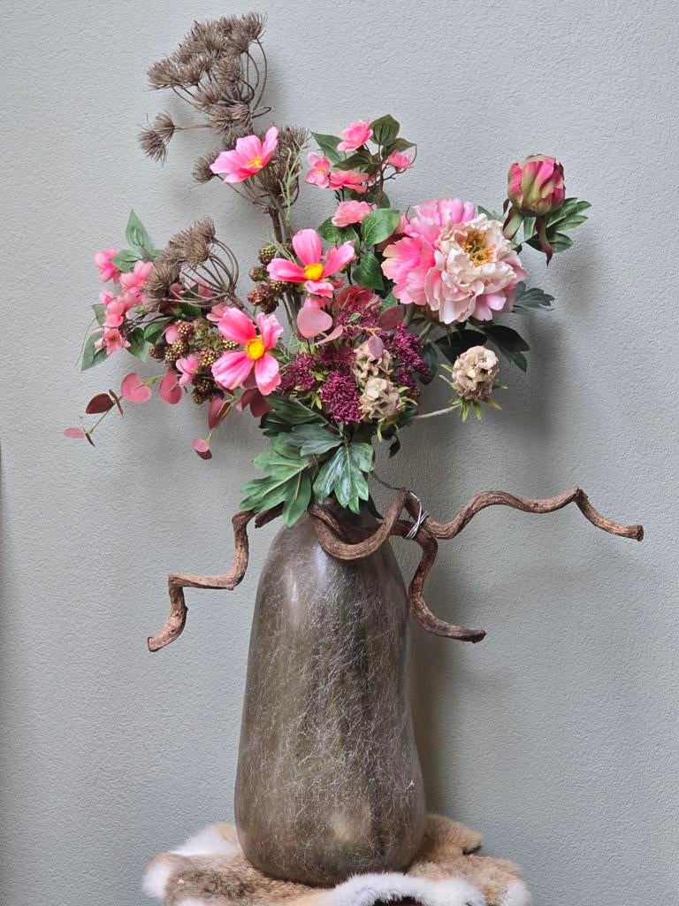 Vaas met kunstbloemen, Huis en Inrichting, Ophalen of Verzenden