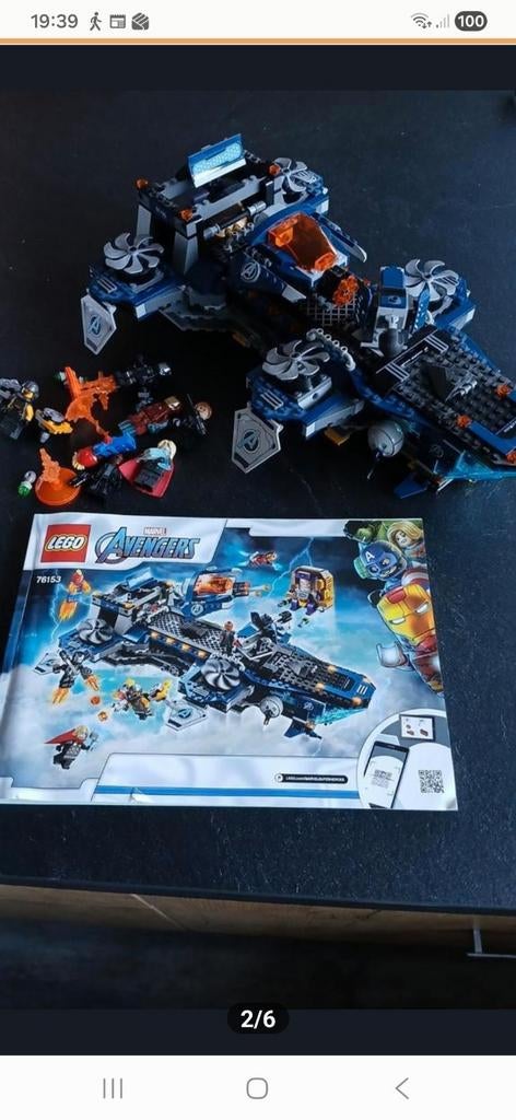 Lego Avengers 76153 compleet, Overige thema's, Lego, Ophalen of Verzenden, Zo goed als nieuw