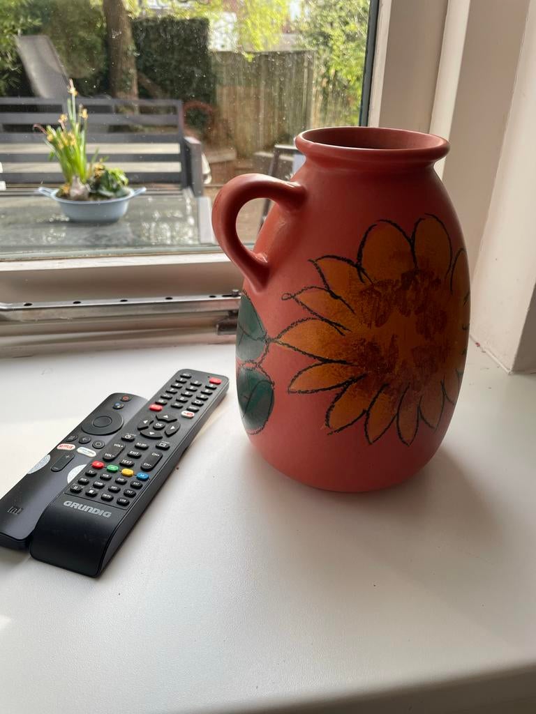 Scheurich vaas met bloemmotief, Ophalen