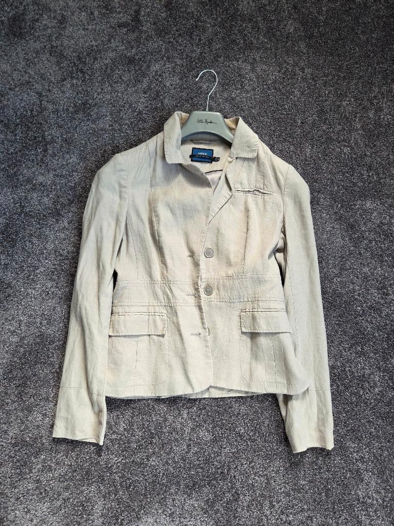 Linnen jasje beige Mexx mt 36, Mexx, Beige, Ophalen of Verzenden, Zo goed als nieuw