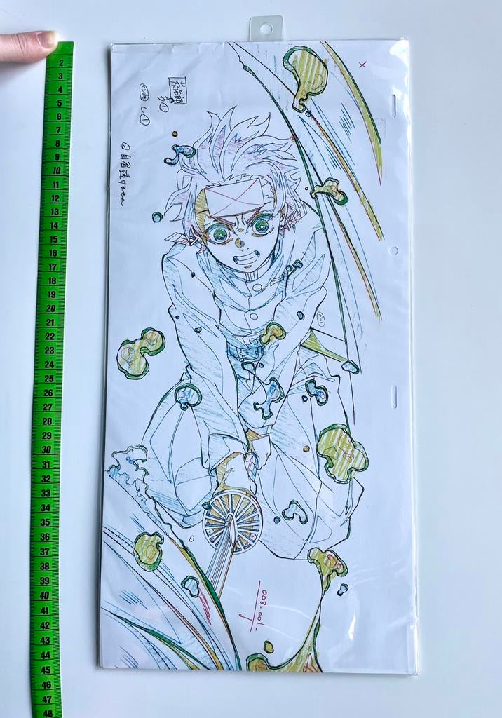 Unieke Demon Slayer anime illustratie Tanjiro (groot), Ophalen of Verzenden, Nieuw, Plaatje, Poster of Sticker