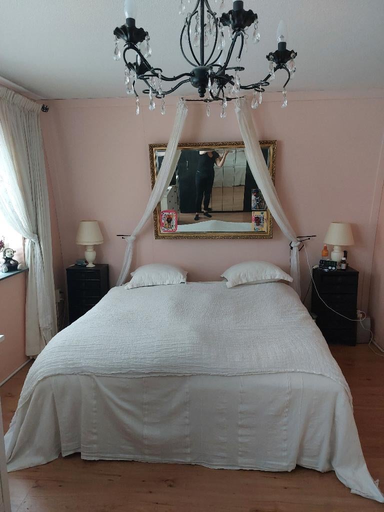Boxspring Firenze , Ophalen, Gebruikt, Wit, Tweepersoons