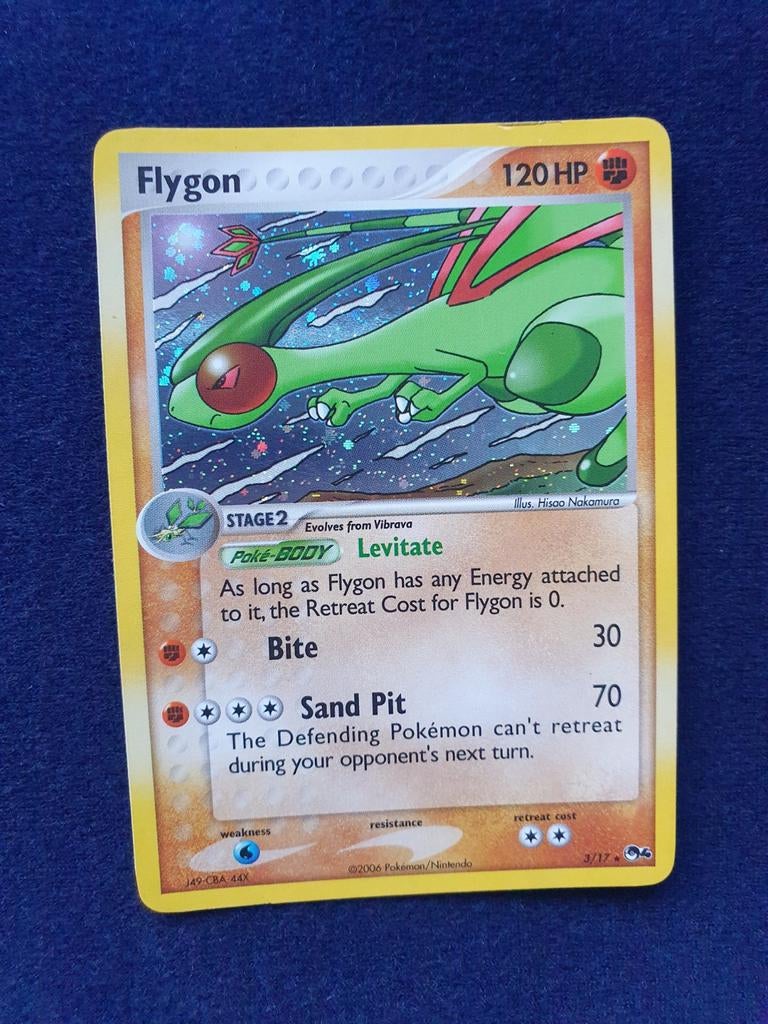 Flygon 3/17 holo pokemon kaart, Ophalen of Verzenden, Zo goed als nieuw