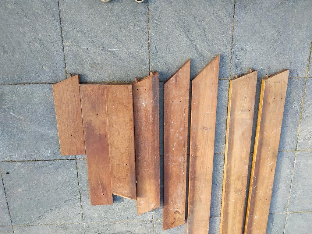 hardhouten planken, Doe-het-zelf en Verbouw, Hout en Planken, Ophalen, Gebruikt, 25 tot 50 mm, Plank