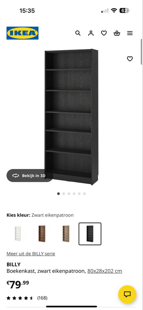 Boekenkast billy ikea, Huis en Inrichting, Kasten | Boekenkasten, Ophalen, 200 cm of meer, 50 tot 100 cm, Zo goed als nieuw