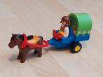 Playmobil 123, paard met huifkar, Ophalen of Verzenden, Gebruikt, Complete set