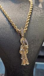 Prachtige Santa Muerte 14k hanger, Ophalen of Verzenden, Nieuw, Goud, Goud