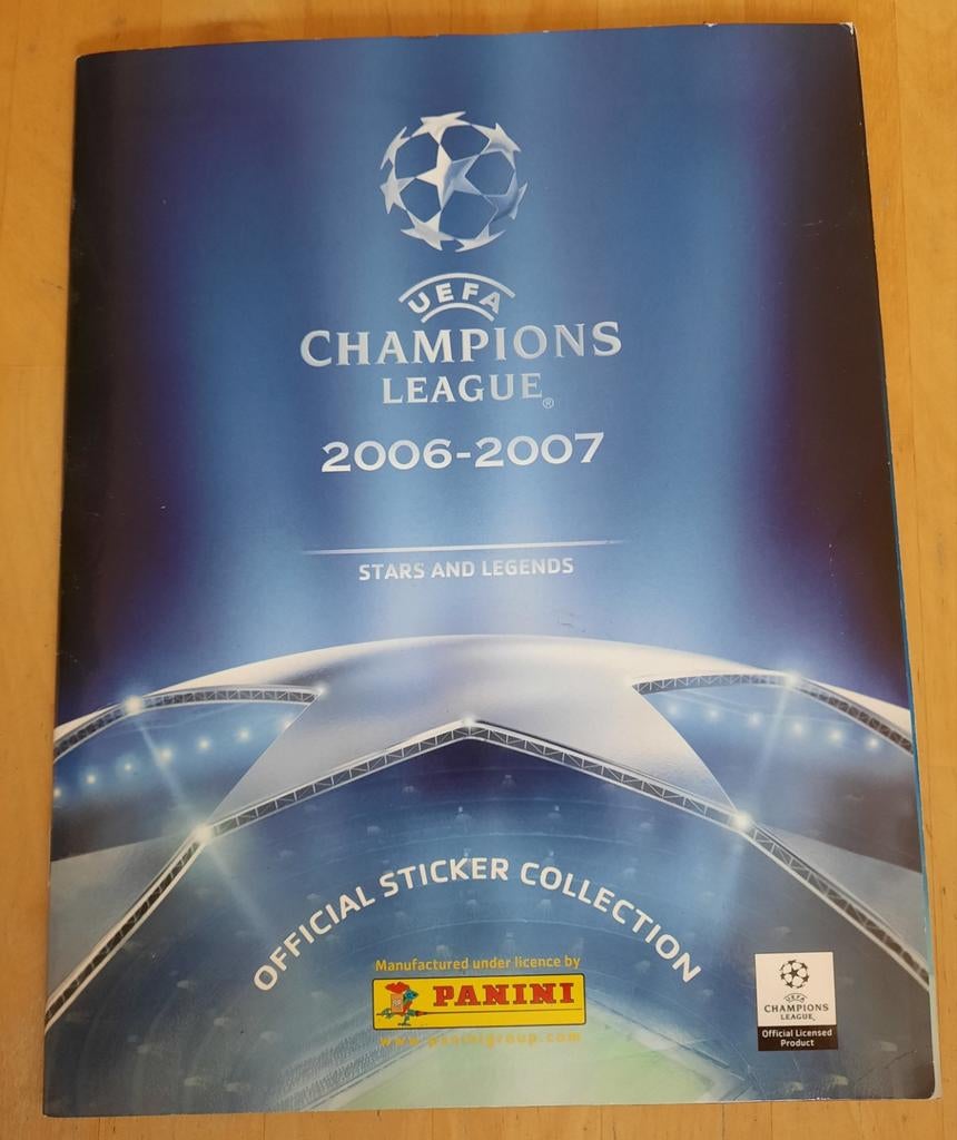 CHAMPIONS LEAGUE 2006-2007 - PANINI ALBUM INCOMPLEET, Ophalen of Verzenden, Zo goed als nieuw, Buitenlandse clubs, Poster, Plaatje of Sticker