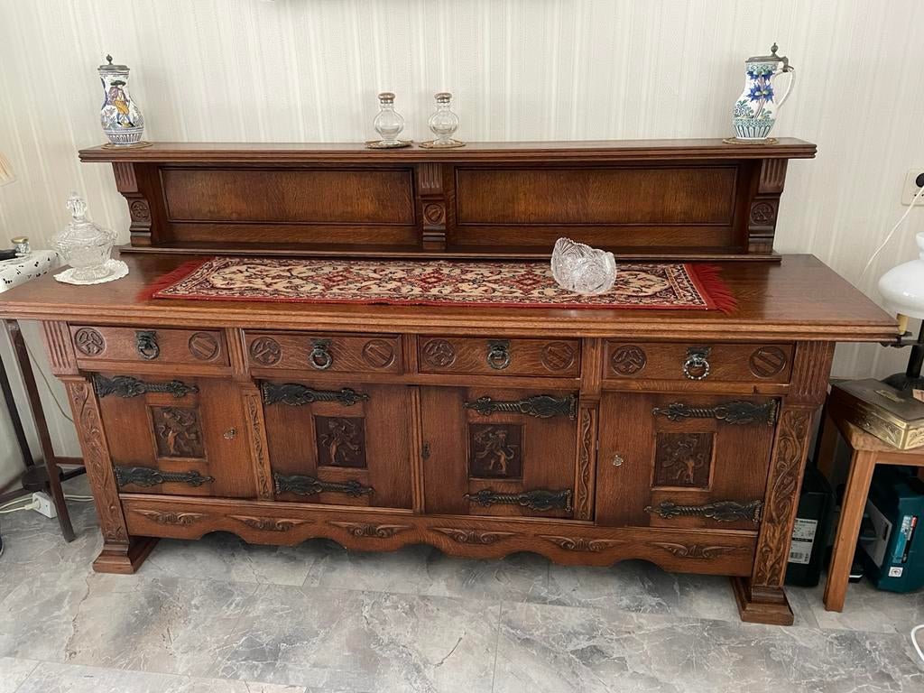 Antieke dressoir met  opzetstuk, Antiek en Kunst, Ophalen