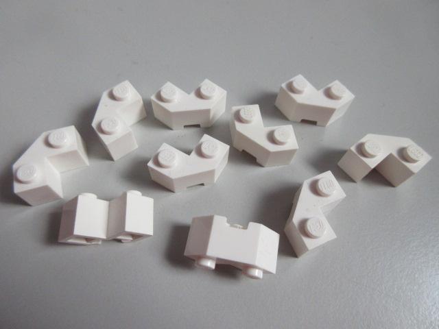 nr. 8416, 10 Witte stenen aangepast., Ophalen of Verzenden, Zo goed als nieuw, Complete set, Lego