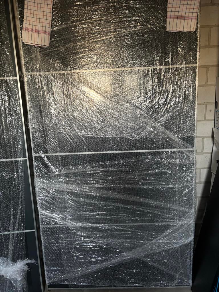 IKEA Pax Uggdal Schuifdeuren 201x200cm met boekje, Ophalen, Gebruikt, 200 cm of meer, Glas