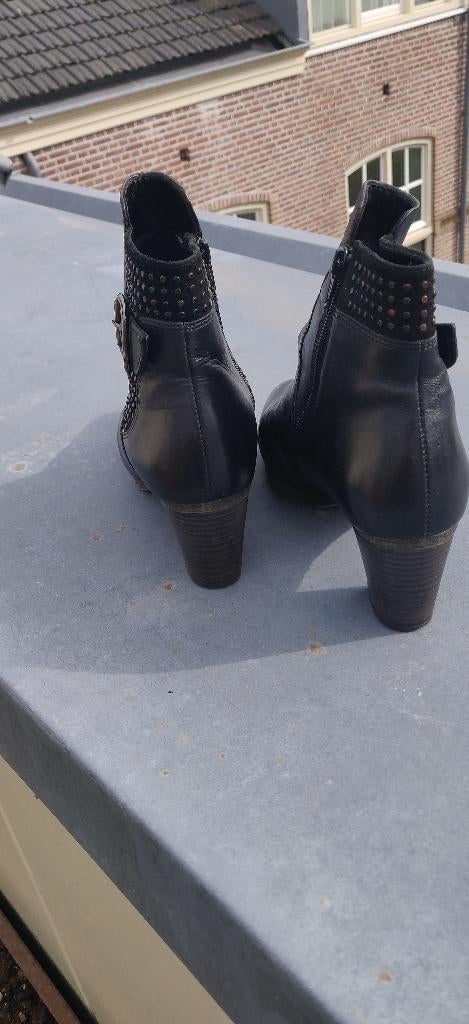 Gabor leren dameslaarsje met gesp en rits maat 4.5, Zwart, Lage of Enkellaarzen, Gabor, Ophalen of Verzenden