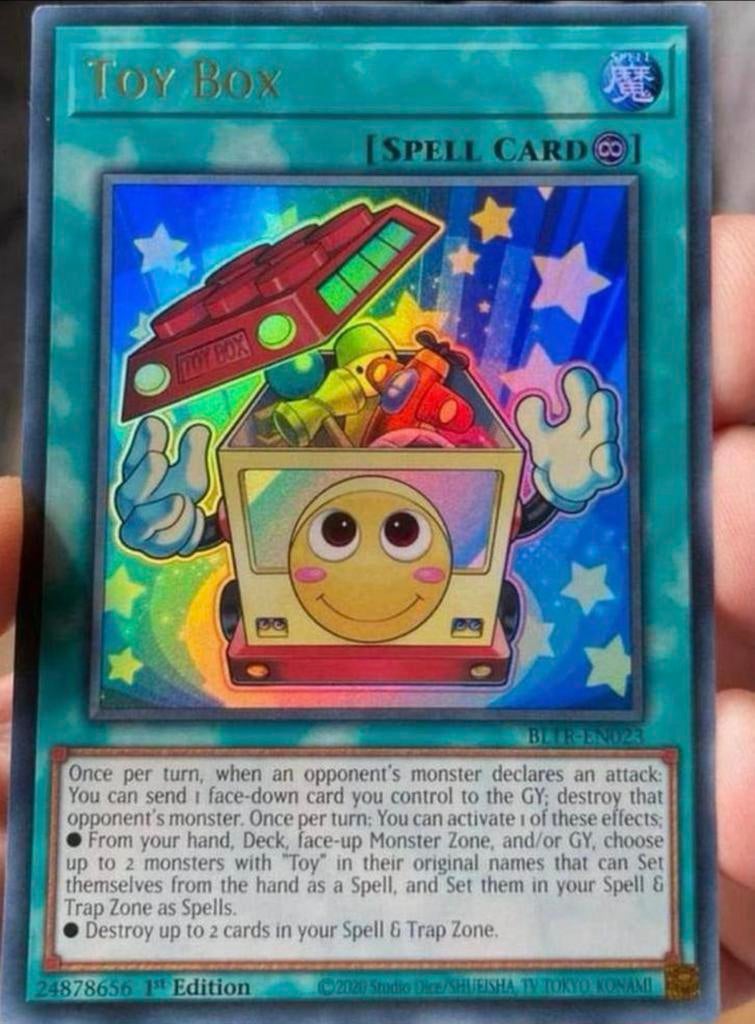 Yu-Gi-Oh! Toy Box BLTR 1st Edition !, Ophalen of Verzenden, Zo goed als nieuw, Losse kaart, Foil