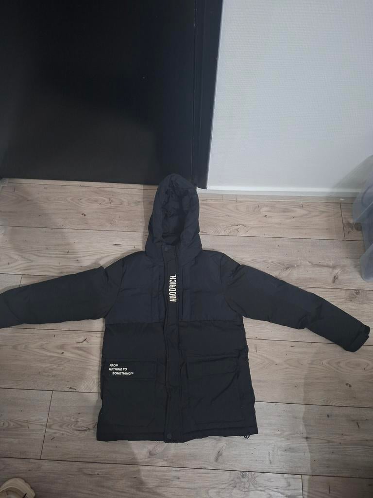 Hoodrich Zwarte Winterjas Maat L, Maat 52/54 (L), Zwart, Hoodrich, Ophalen of Verzenden