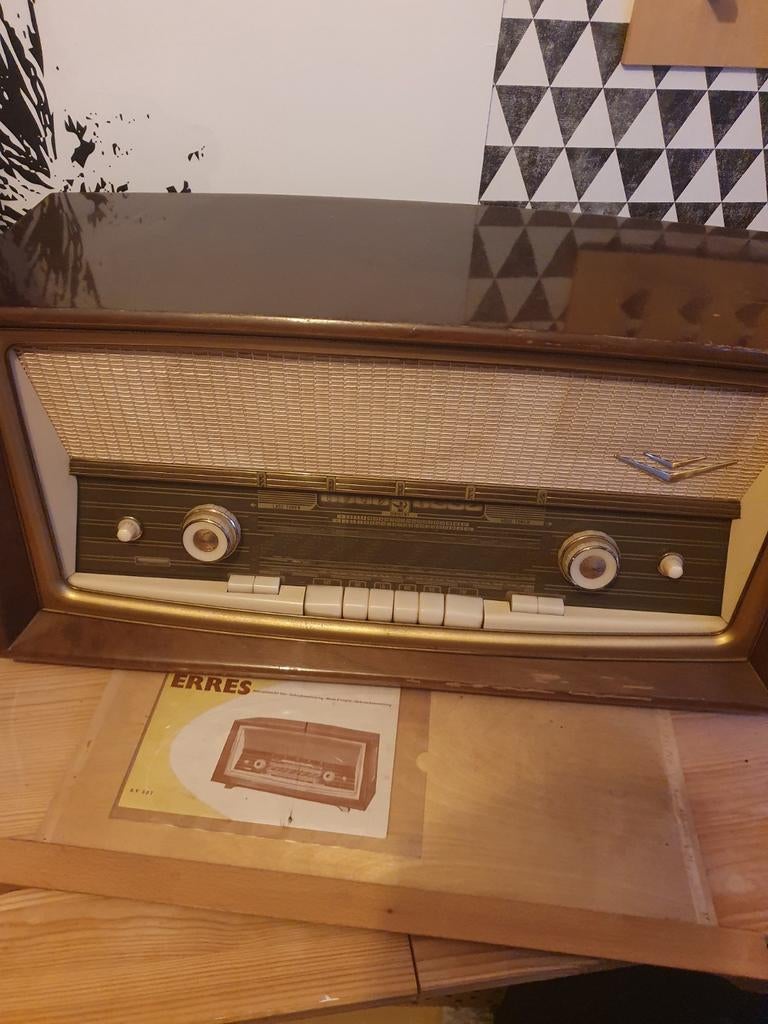 Vintage Erres Radio - Prachtig Design!, Audio, Tv en Foto, Radio's, Ophalen, Gebruikt, Radio