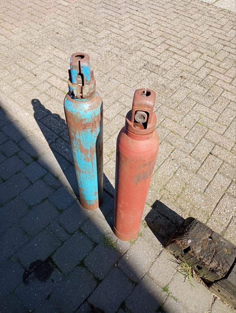 Zuurstof en acetyleen fles, Doe-het-zelf en Verbouw, Gereedschap | Lasapparaten, Ophalen, 250 ampère of meer, Overige typen