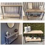 Sidetable staal en steigerhout in elk formaat. TIP!, Metaal, Verzenden, Industrieel, landelijk, Nieuw