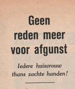 Retro reclame 1953 Castella vaatwas geen afgunst meer, Verzenden, Overige typen