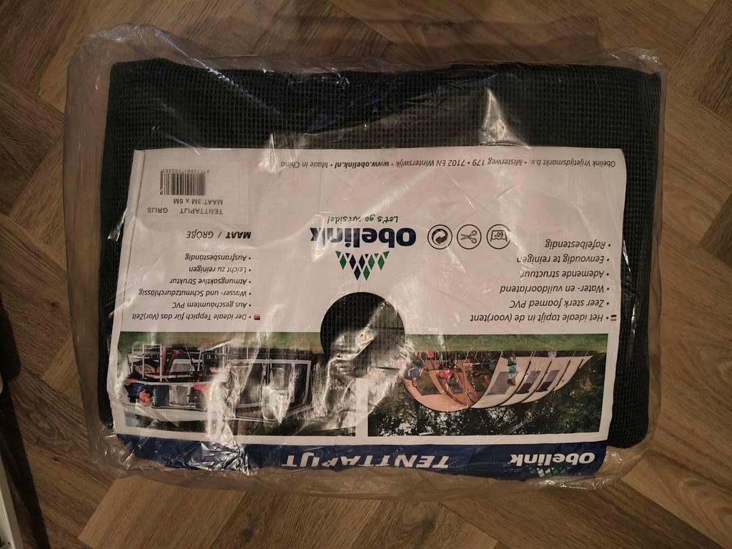 Obelink Tenttapijt Grijs 3x6 meter, Caravans en Kamperen, Caravan accessoires, Ophalen of Verzenden, Nieuw
