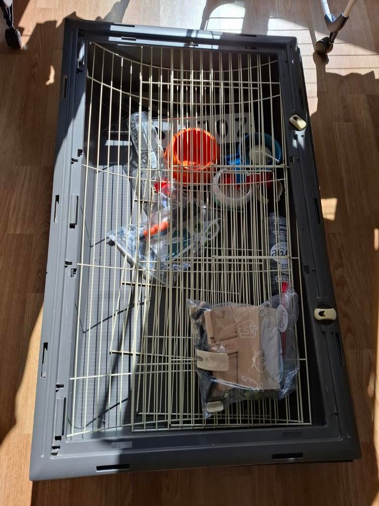 Konijnenhok van ferplast, Dieren en Toebehoren, Knaagdieren en Konijnen | Hokken en Kooien, Ophalen, 110 cm of meer, Zo goed als nieuw