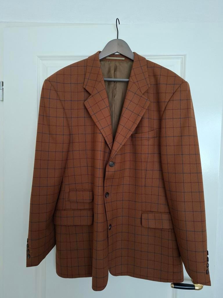 Heren colbert maat 52-54, Kleding | Heren, Verzenden, Zo goed als nieuw, Maat 52/54 (L), Blauw