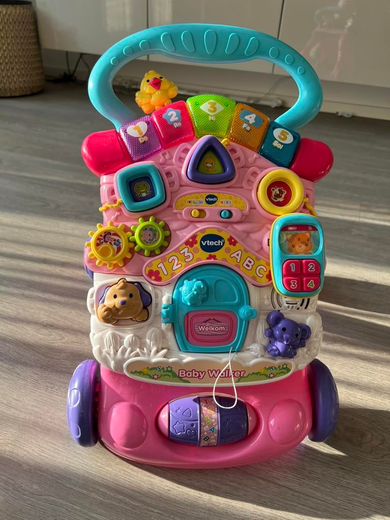Babywalker loopwagen vtech roze, Ophalen of Verzenden, Zo goed als nieuw, 6 maanden tot 2 jaar