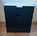 Zwarte houten ladekast Ikea Stuva, 3 laden, Huis en Inrichting, Zo goed als nieuw, 3 of 4 laden, Minder dan 100 cm, 25 tot 50 cm