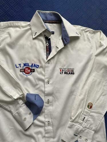Lt Milano overhemd maat 164, Kinderen en Baby's, Kinderkleding | Maat 164, Ophalen of Verzenden, Zo goed als nieuw, Jongen, Overhemd of Blouse