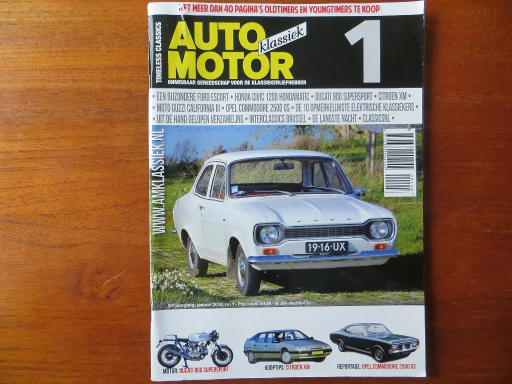Auto Motor Klassiek 1 2018 Ford Escort, Honda Civic 1200 aut, Ophalen of Verzenden, Zo goed als nieuw, Ford