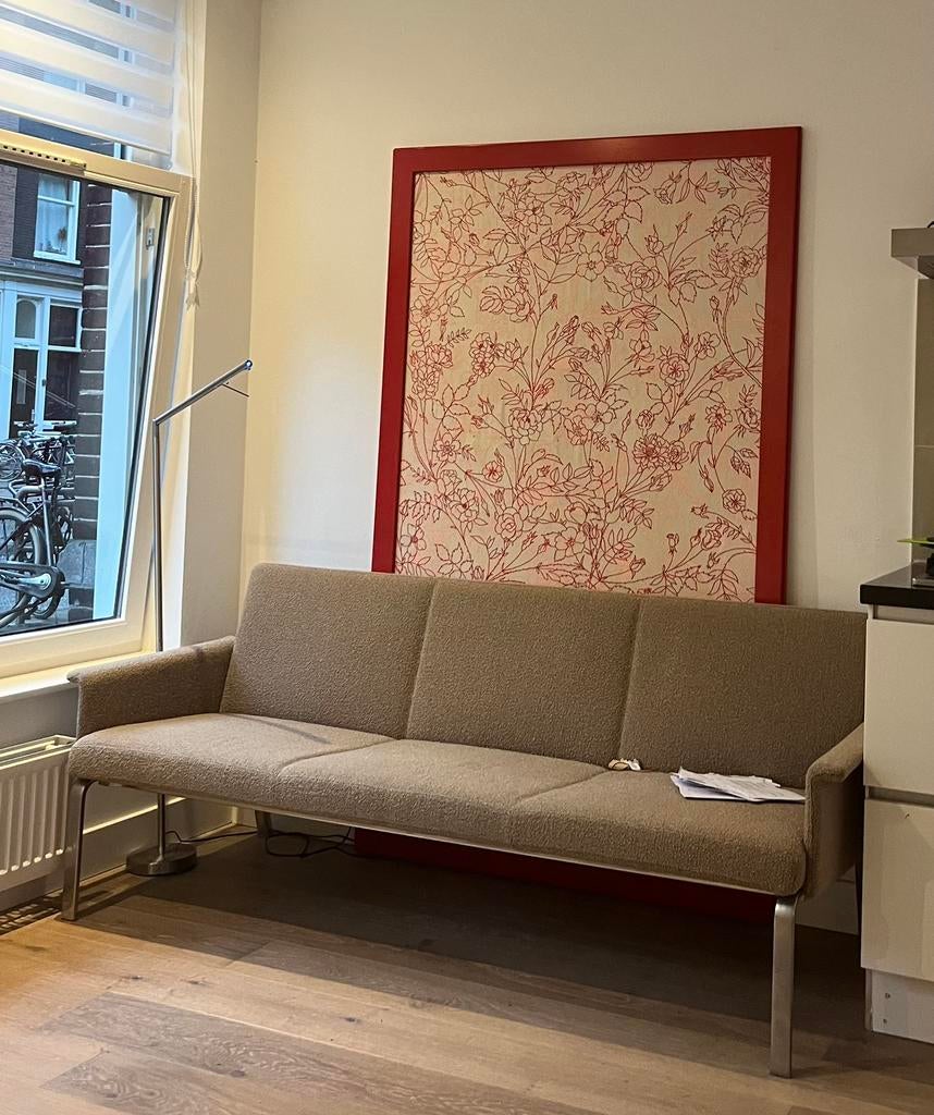 Lichte design bank merk COR - 2 meter 3 zits beige modern, Ophalen of Verzenden, Zo goed als nieuw