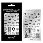 KONAD Square stempel sjablonen plaat 05 VOETBAL., Nieuw, Ophalen of Verzenden, Handen en Nagels, Toebehoren