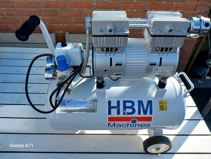 HBM 30 Liter Professionele Low Noise Compressor, Doe-het-zelf en Verbouw, Compressors, Ophalen
