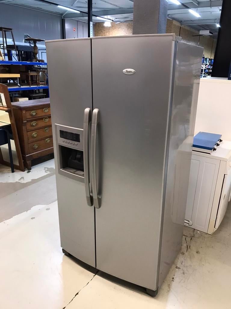 Defecte Whirlpool Amerikaanse koelkast, 200 liter of meer, 60 cm of meer, Met aparte vriezer, Zo goed als nieuw