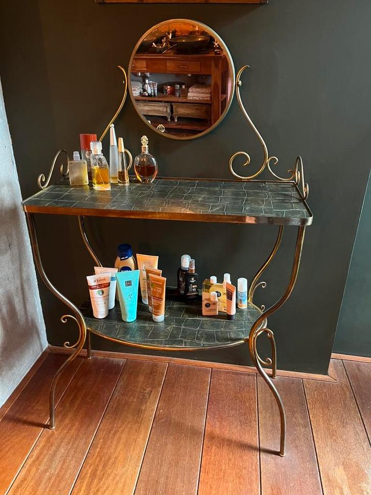 Vintage kaptafel, Huis en Inrichting, Tafels | Kaptafels, Gebruikt, Minder dan 100 cm, 50 tot 100 cm, Ophalen