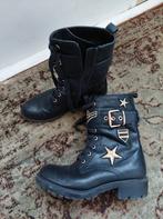 Stoere zwarte laarzen maat 37, Meisje, Ophalen of Verzenden, Laarzen, Zo goed als nieuw