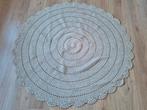 Rond gehaakt vloerkleed, Rond, Ophalen of Verzenden, Grijs, 100 tot 150 cm