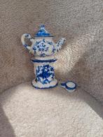 Delfts blauw theepotje met theelicht, Ophalen of Verzenden