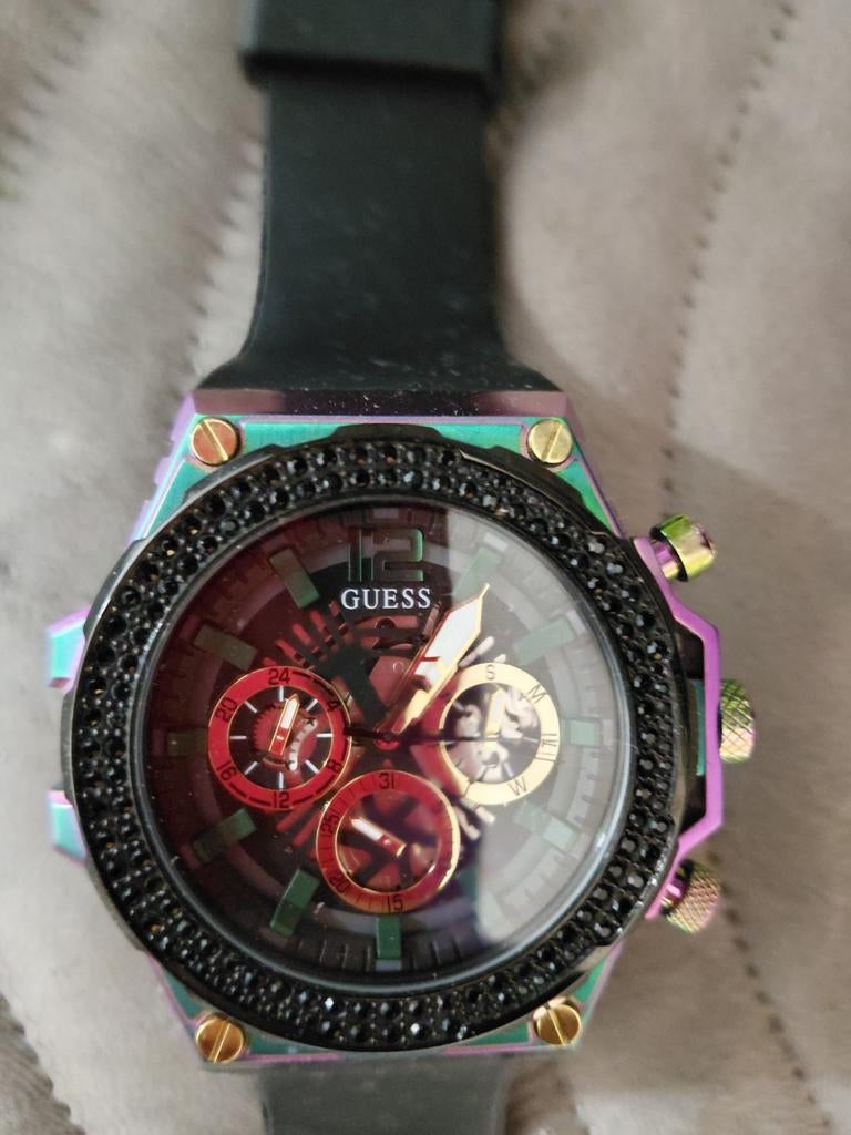 Guess heren horloge,nieuw, Ophalen of Verzenden, Nieuw, Staal, Overige merken