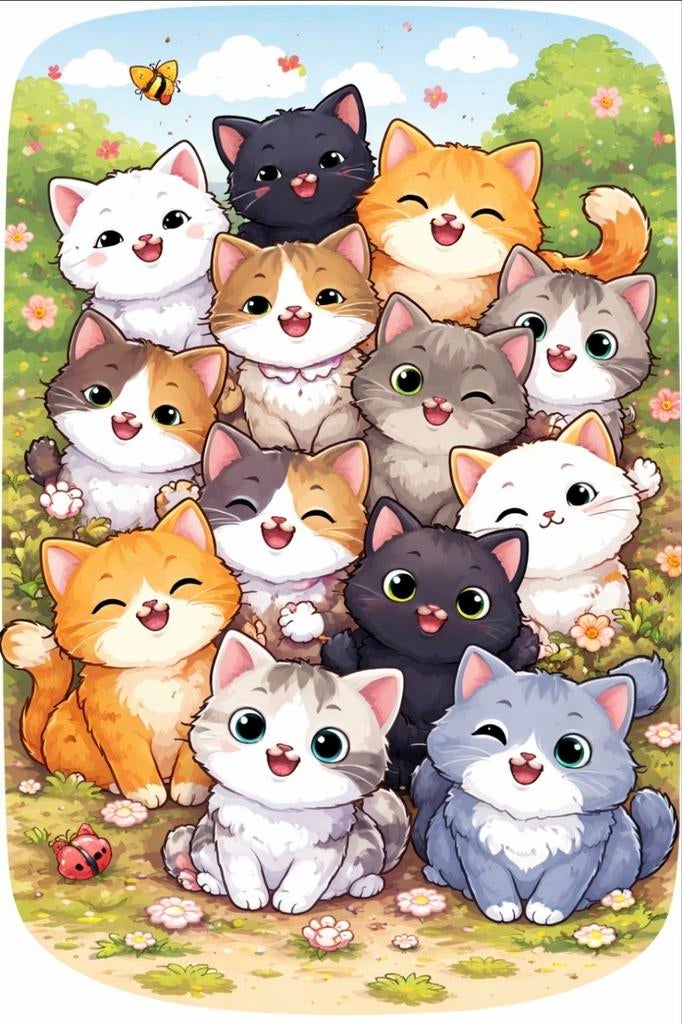 Katers en poezen, Meerdere dieren