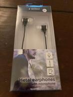 Metalen oordopjes met microfoon met draad, Ophalen of Verzenden, Nieuw, In gehoorgang (in-ear)