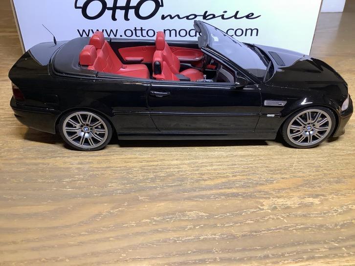 OttOMobile BMW M3 E46 Cabriolet Zwart Rood 1:18, Hobby en Vrije tijd, Modelauto's | 1:18, Nieuw, Auto, OttOMobile, Ophalen of Verzenden