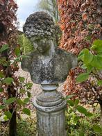 Buste tuinbeeld op sokkel, Tuin en Terras, Tuinbeelden, Ophalen of Verzenden, Gebruikt, Beton, Mensenbeeld