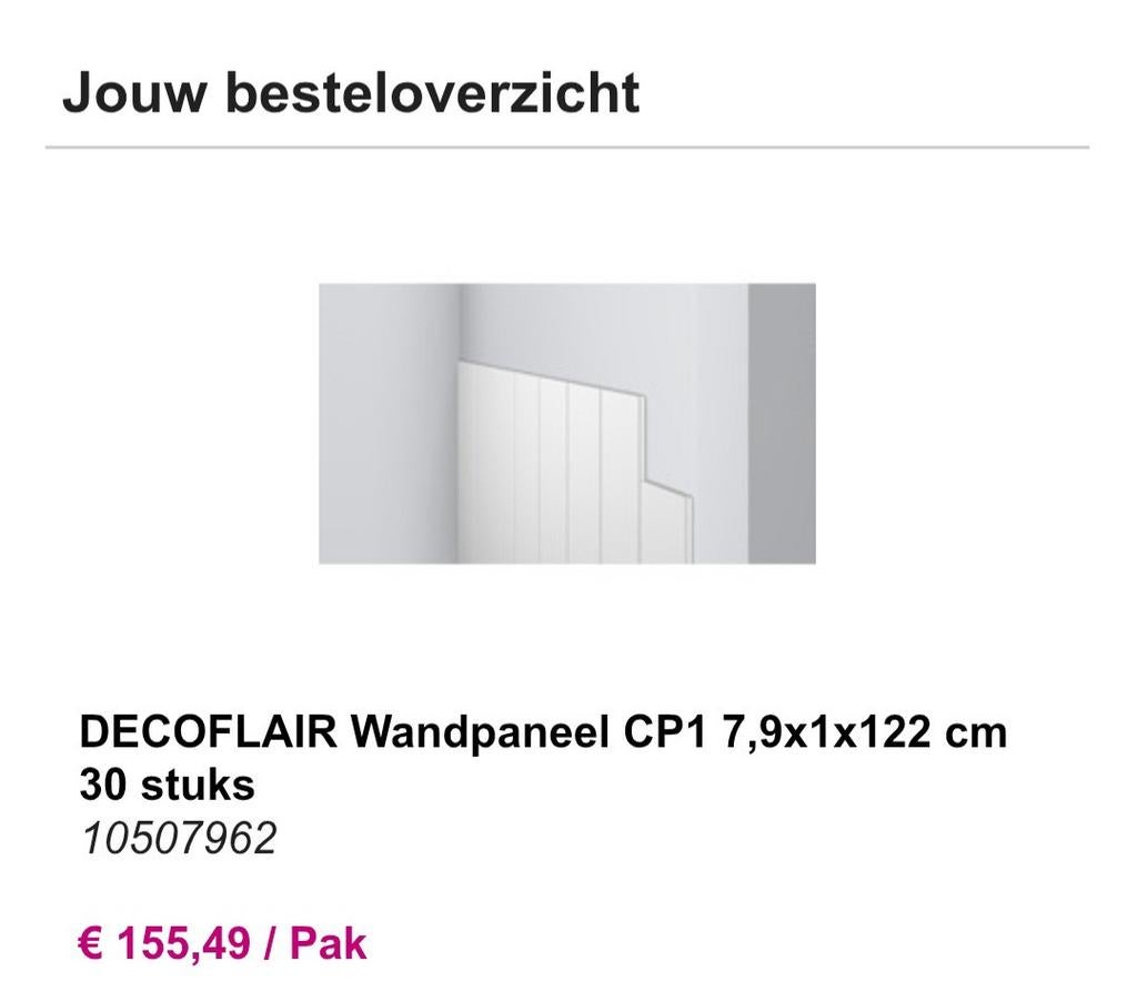 Decoflair wandpanelen, sierlijsten en plinten, Ophalen, Nieuw