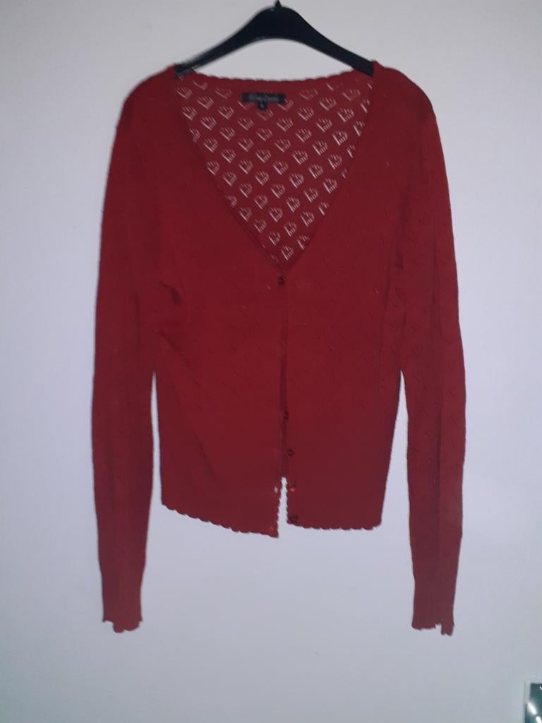 King Louie vestje rood maat M met hartjespatroon, Maat 38/40 (M), Ophalen of Verzenden, King Louie, Gedragen