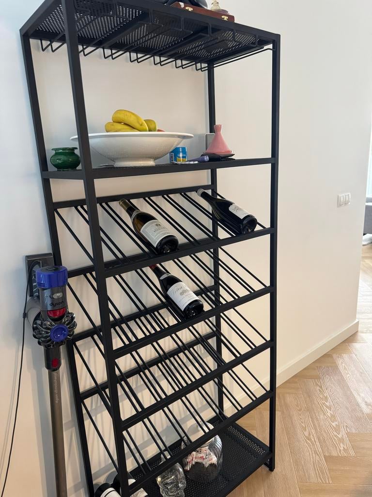 Stalen wijnkast Zuiver - Modern en Ruim, Ophalen, Zo goed als nieuw, 25 flessen of meer, Metaal