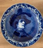 Te koop groot Delfts blauw bord Rembrandt., Antiek en Kunst, Ophalen